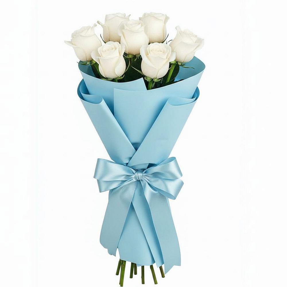 7 Белых роз Проуд в Иглино Букет 7 белых роз Проуд в Иглино