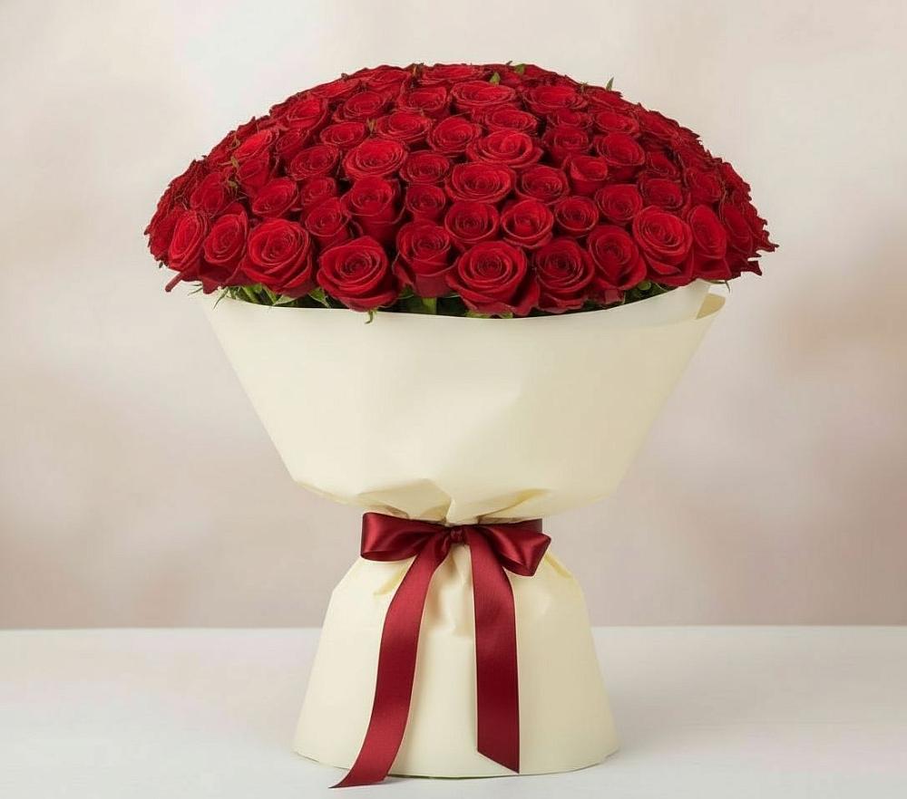 101 Красная роза Милано в Иглино Букет 101 Красная роза Милано в Иглино