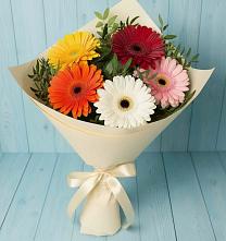 Букет праздник в Иглино Букет цветов из:  Герберы в Иглино