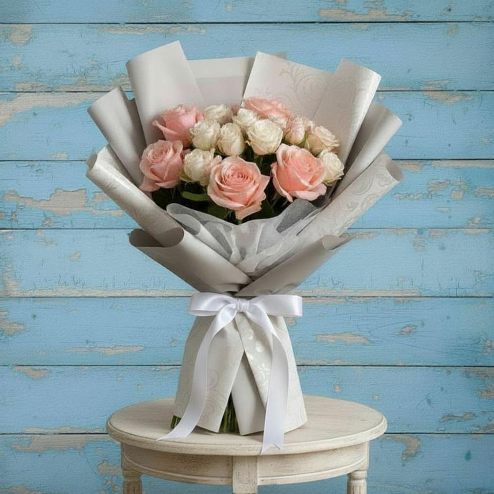 Букет Нежное облако в Иглино Букет цветов из: Розы в Иглино