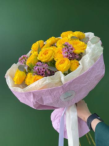 Букет Кустовые желтые розы в Иглино