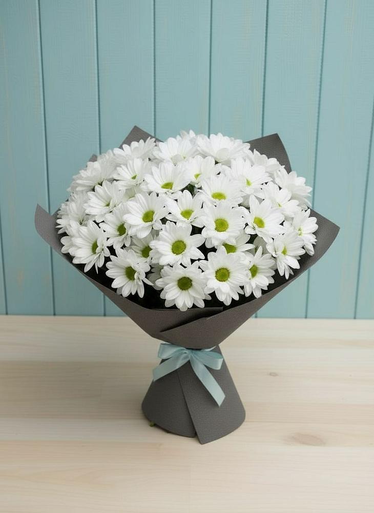 Букет белые хризантемы в Иглино Букет цветов из: Хризантемы в Иглино