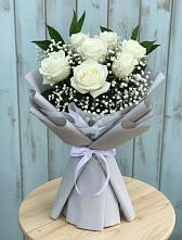 Букет из белых роз в Иглино Букет цветов из:  Розы в Иглино