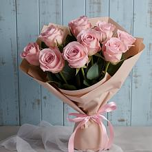 9 розовых роз в Иглино Букет цветов из:  Розы в Иглино