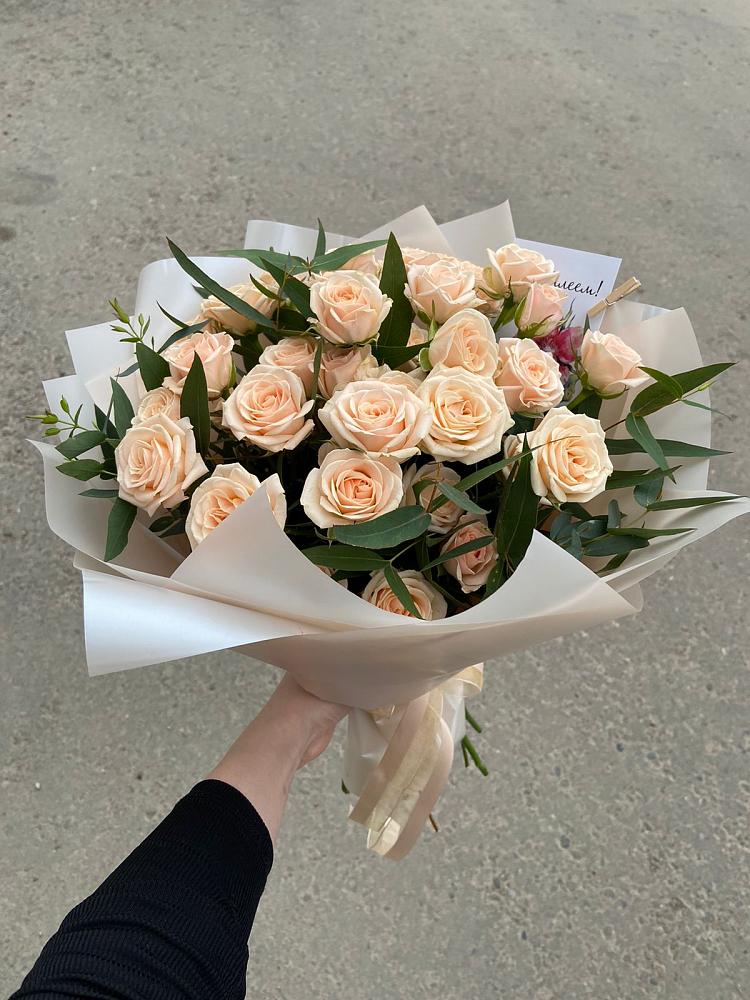 Букет Кремовые розы Латте в Иглино