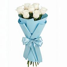 7 Белых роз Проуд в Иглино Букет 7 белых роз Проуд в Иглино