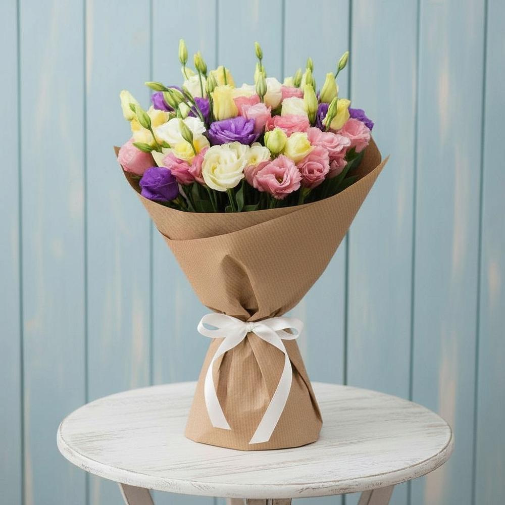 Букет Цветная эустома в Иглино Букет цветов из: Лизиантусы в Иглино