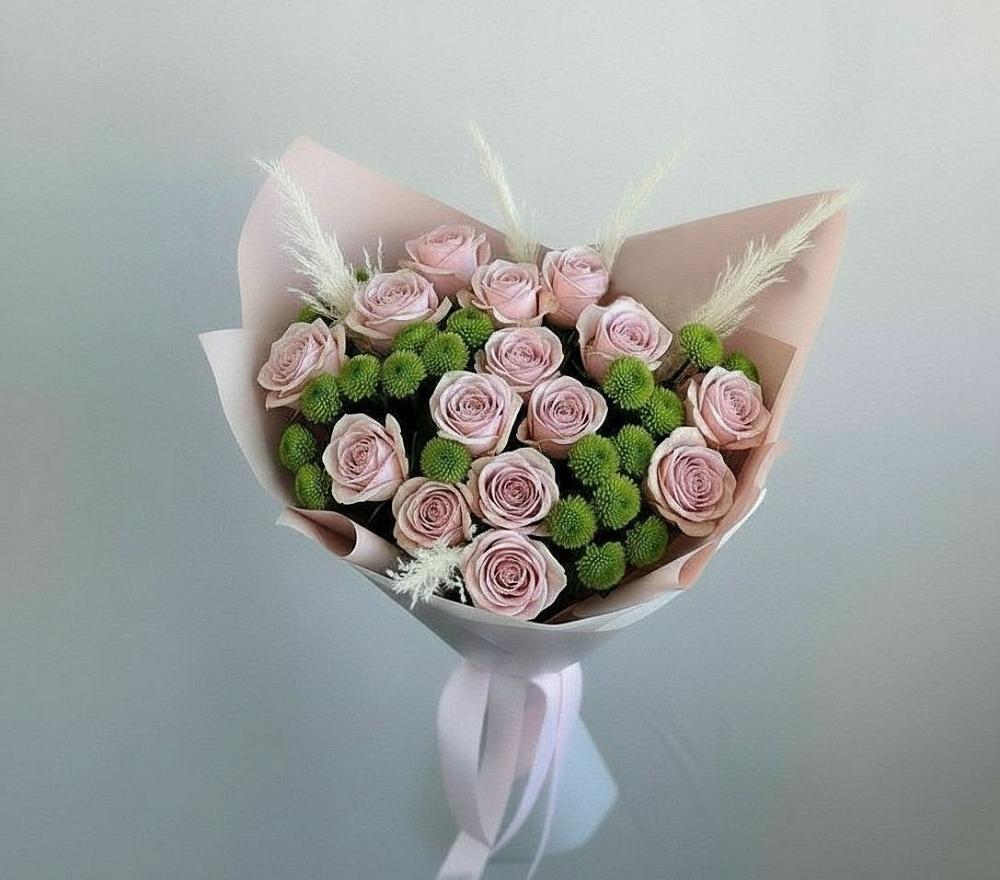 Букет доброе утро в Иглино Букет цветов из: Розы и Хризантемы в Иглино