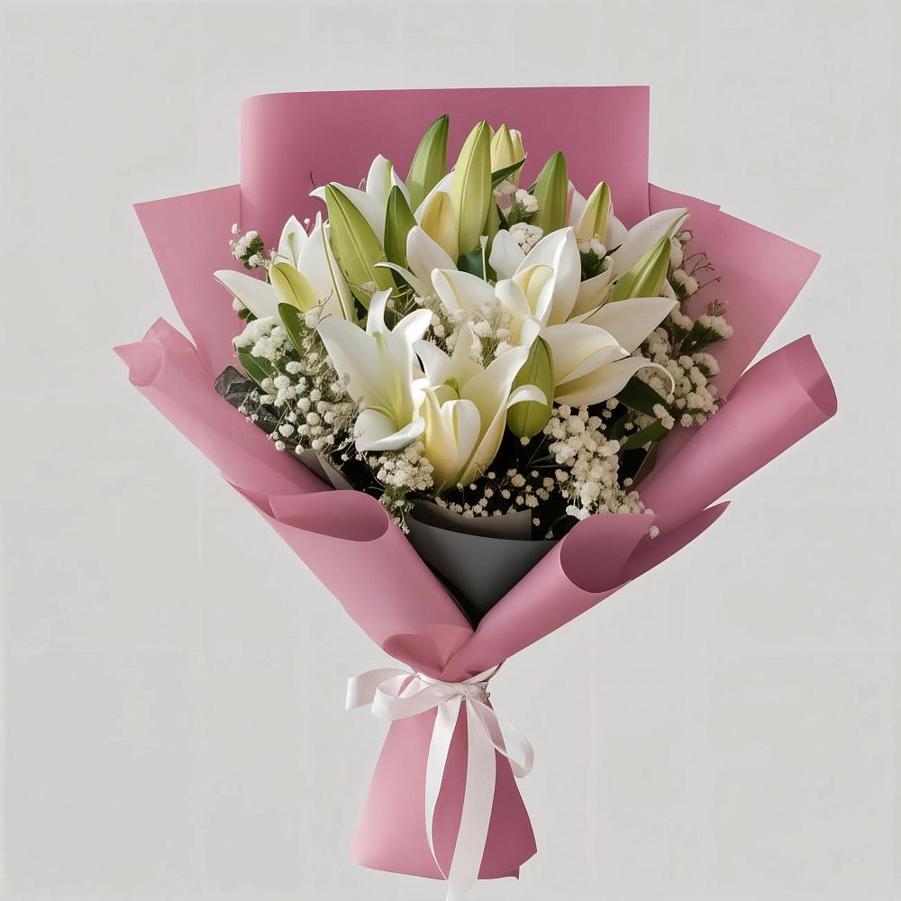 Букет Лилии в розовом в Иглино Букет цветов из: Лилии в Иглино