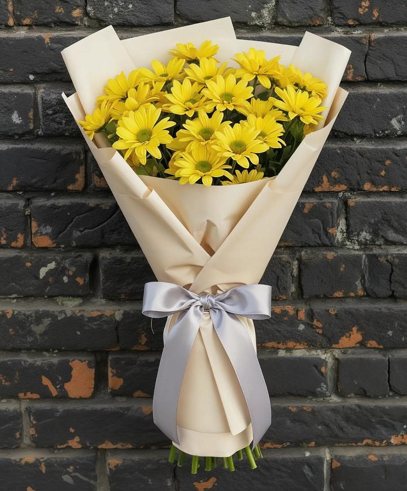 Букет Желтое настроение в Иглино Букет цветов из: Хризантемы в Иглино