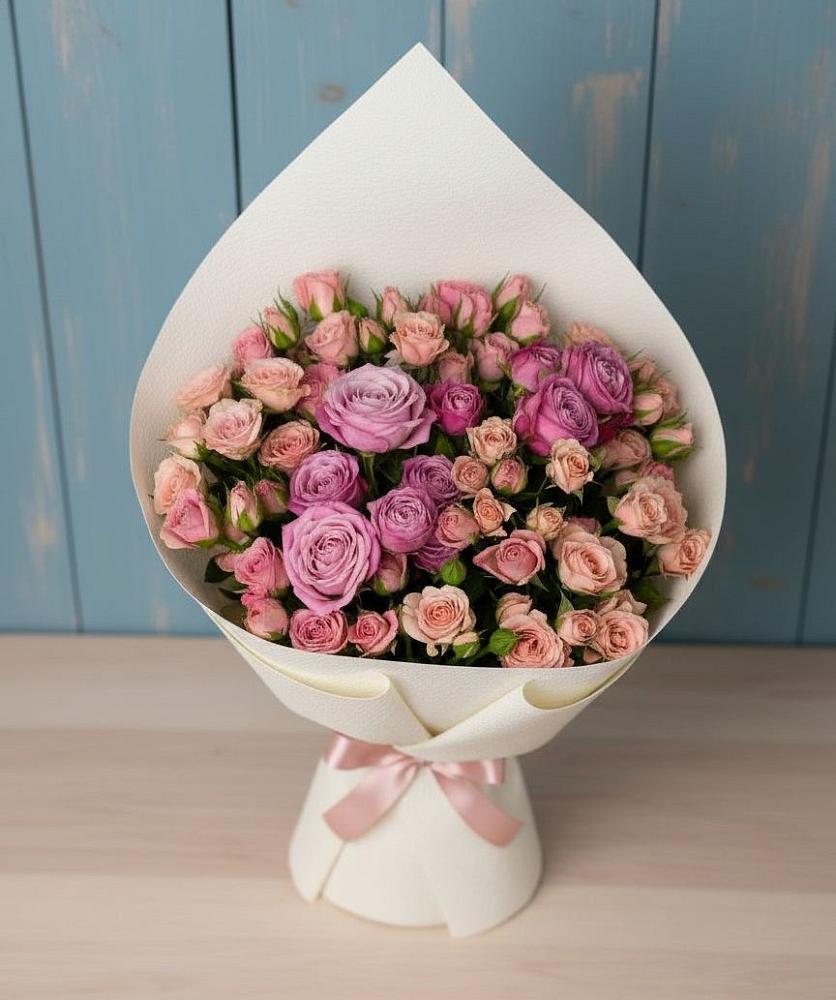 Букет Нежная розовость в Иглино Букет цветов из: Розы в Иглино